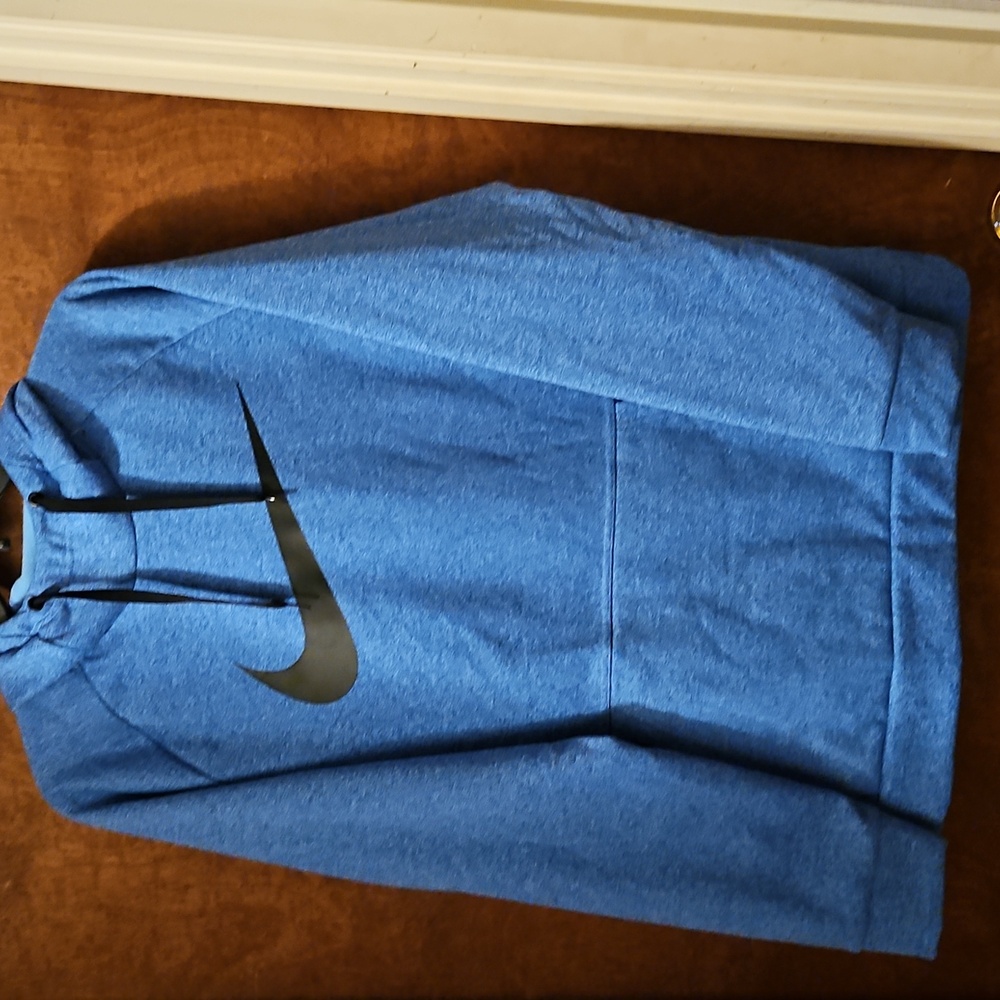 Nike Heather Blue Pullover with Black Swoosh